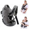 longdafei Babytrage, ergonomisches Design-Babytragetuch Cabrio mit atmungsaktivem Air-Mesh und verstellbaren Schnallen Baby Trage für Kleinkinder und Neugeborene