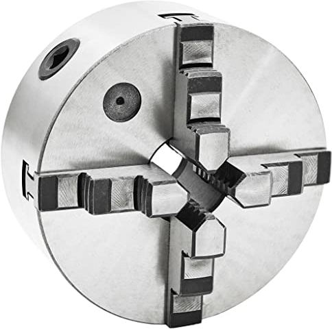 vidaXL Drehfutter 4-Backen Selbstzentrierend Vierbackenfutter Drehbank Backenfutter Drehbankfutter Drehmaschinenfutter 160mm Stahl 2500U/min