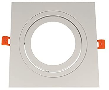 Infälld spotlight AR11 downlight infälld ram vridbar justerbar infälld plats 180 x 25 mm borrhål aluminium för LED belysningsmedel fyrkant silver borstat