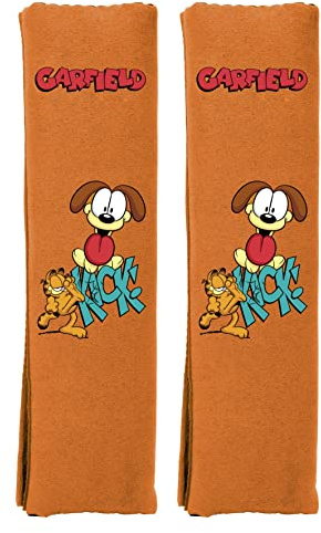 Garfield Gardfield Juego de 2 Almohadillas de Cinturón para Adulto Naranjas. Muy Cómodas, Ajuste Universal