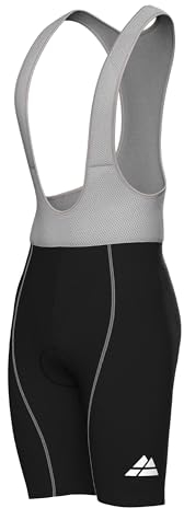 DANISH ENDURANCE Men’s Cycling Bib Shorts XL Black/Grey 1-Pack