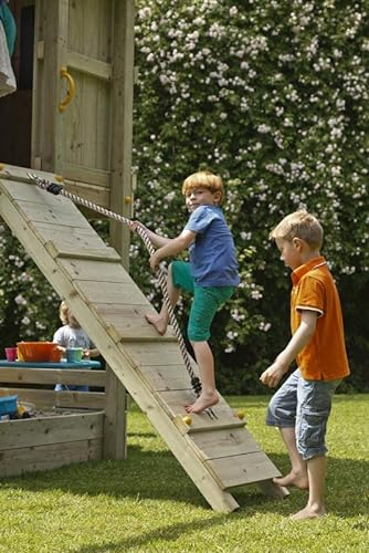 Gartenwelt Riegelsberger Rampa da arrampicata con corda per altezza piedistallo 120 cm in legno di pino impregnato modulo di coltivazione per torri da gioco e palafitte