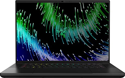 Razer Blade 16 (2023) – 16 Zoll Gaming-Laptop – NVIDIA GeForce RTX 4070 – Intel Core i9-13950HX – 40,6 cm (16 Zoll) Display, 2 x Auflösung UHD+ 120 Hz FHD+ 240 Hz (16 GB RAM, 1 TB SSD) AZERTY-Tastatur