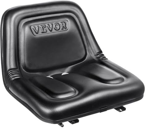 VEVOR Asiento Universal para Carretilla Elevadora Asiento de Tractor con Microinterruptor Orificios de Drenaje Ranura Extendida 160-340 mm Asiento Cómodo para Cargadora Excavadora Cortacésped
