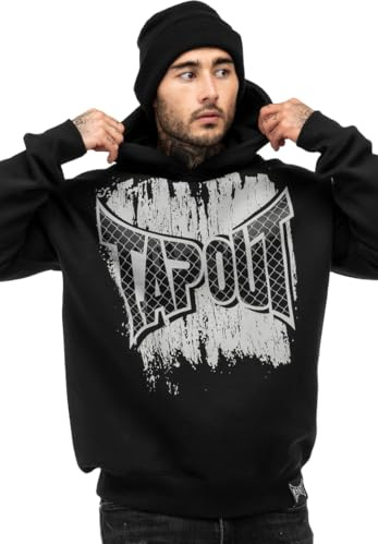 Tapout Herren Kapuzensweatshirt Oversize CF Hood, Black/Grey, L, 940016