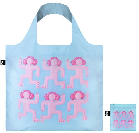 LOQI - Loulou Joao – The Vase – recycelte Tasche, Rosa, Blau, Rosa, Blau, Western, Rosa, Blau., Westlich