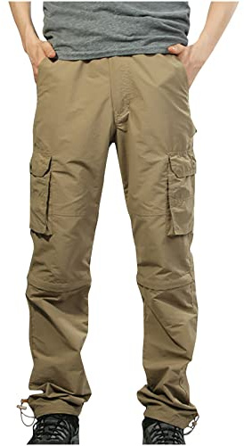 NUSGEAR 2024 Pantalones para Hombre Desmontables Pantalones de Trekking Deportes al Aire Libre Pantalones de Escalada Trabajo Pantalones Senderismo Pantalones Talla Grande