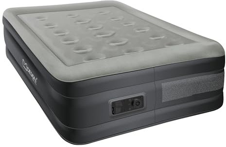 ML-Design Colchón de Aire para 1 Persona 196 x 97 x 47 cm, Cama Autoinflable con Bomba Eléctrica 230v, Colchón Inflable para Camping, Colchoneta Individual para Invitados con Bolsa de Transporte
