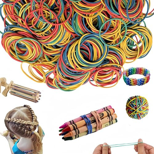 Elastici Colorati,530pcs Elastici in Gomma da Ufficio,Elastico Elastici Ufficio,Elastici Ufficio Piccoli,Elastici Gomma Per Stazionari,Elastici Ufficio Colorazioni,Elastici Per Scuola,Casa,Ufficio