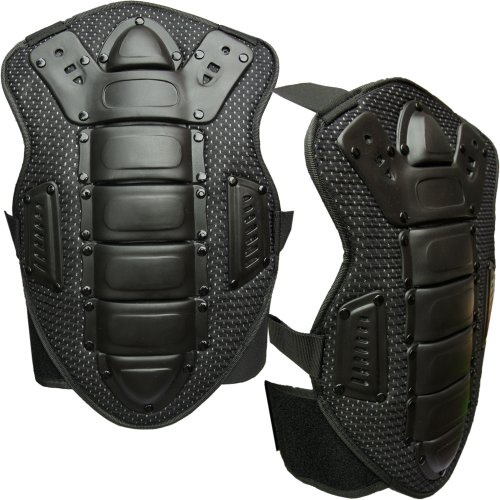 PROANTI Protector de espalda para niños, para esquí, snowboard, para motocross, quad, equitación, color negro, Negro , 128