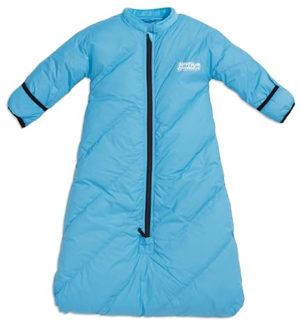 Little Mo 20 Down Baby Sleeping Bag (6-18 Months) The Warmest, Safest Ultralight Down Camping Sleeping Bag for Babies and Toddlers. (Bayberry Blue)