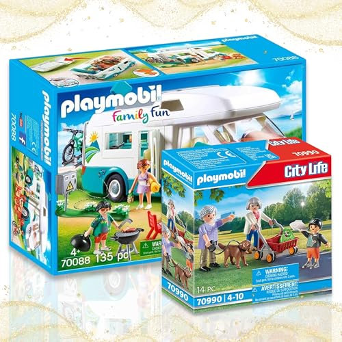 PLAYMOBIL 70088 Familien-Wohnmobil 70990 Großeltern mit Enkel - Das perfekte Set für generationsübergreifenden Spielspaß!