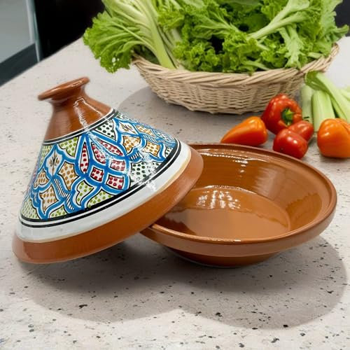 Tajine in Terracotta XL 32cm – Autentica Pentola Etnica Marocchina/Tunisina con Ebook Gratuito 1504251006