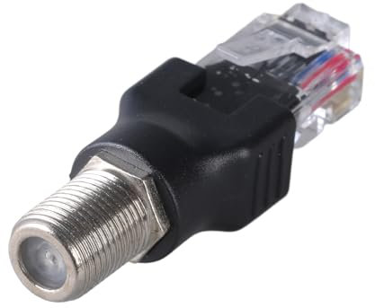 PEPWE Ftype femmina a RJ45 maschio coassiale barili accoppiatore adattatore RJ45 a connettori Ftype convertitori adattatore cavo Ethernet