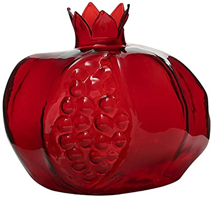 Modern Pomegranate Glass Vase Flowerpot Art Elegant for Desk Wedding Decor S