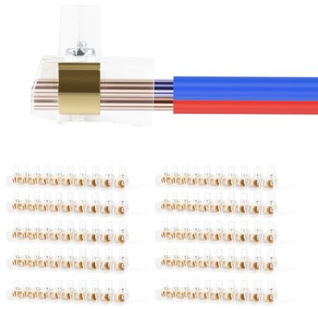 CILIA 100 Morsetti Elettrici Unipolari a Cappuccio da 6mm², Terminali Elettrici in Stecche da 10 Poli​, Trasparente Isolante Per Cavi Elettrici (SP013-24, 6mm²-100 Morsetti)