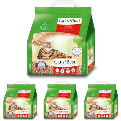 Cat's Best Original Litière 4,3kg/10L (Lot de 4)