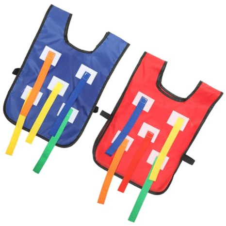 Abaodam 2 Sets Tail Catch Vests with Pull Tail Belts for Outdoor Sports Activities, Kindergarten Teamwork Game for Boys, Sensory Training ’s Chase Game Equipment