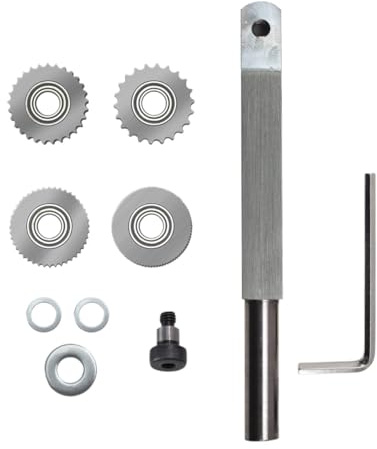 MNUPL Herramienta de torneado de madera con textura, herramientas de torneado en espiral, sistema de texturizado y espiral, cortador de ruedas, accesorios de torneado de madera