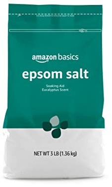 Amazon Basics Epsom Salt Soaking Aid, Eucalyptus Scented, 3 Pound