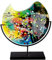 GILDE GLAS art Deko Vase, Mehrfarbig, Höhe 37 cm, 39297