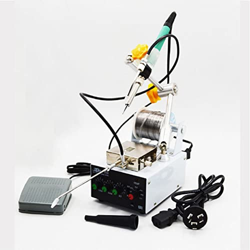Jieotwice Station de Soudage électronique, Fer à Souder, Machine à Souder électrique à Pédale, Adaptée Aux Circuits Imprimés, Composants électroniques 220V 60W 0.8-1.6mm 200℃-480℃(60W)