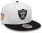 New Era American Footbal Fankappe Las Vegas Raiders NFL 9Fifty weiß gerader Schirn Teamlogo Snapback Cap - S-M (6 3/8-7 1/4)