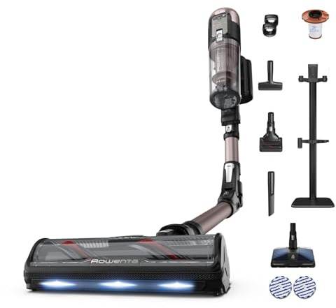 Rowenta RH9CD9E0 X-Force Flex 16.60 Animal Aqua, Aspirapolvere Senza Fili, Nero/Rame