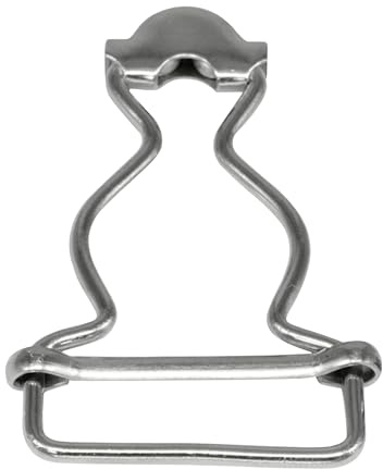 Trimming Shop Plateado 45mm x 30mm Dungaree Hebillas Metal Clip Cierres para Liga, Mano Bolsas, Chaquetas, Monos, Correas, Niños Overoles, Bricolaje Ropa - Plateado, 2pcs