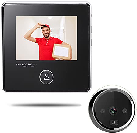 NAIERDI 3.0 Inch Digital Door Viewer, 120 Degree Peephole Camera, IR Night Vision Peephole Viewer Doorbell Security Door Viewers for Home Safe