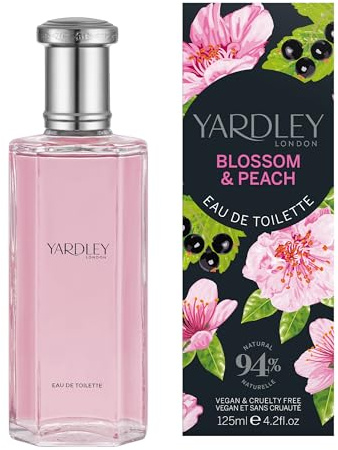 Yardley London Blossom and Peach Eau de Toilette, Floral Womens Perfume with Notes of Citrus and Cassis, Fruity Blossom Perfume for Women 125ml