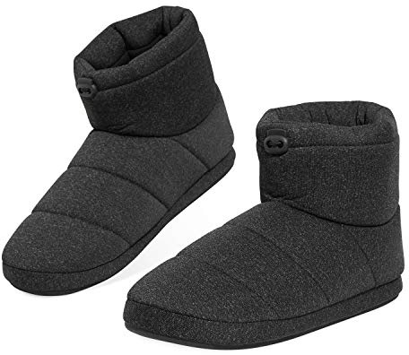 DUNLOP Chausson Hommes, Pantoufle Montante Hiver Taille 41-46, Bottes Intérieur Extérieur Semelle Antidérapante Confort Motif Camouflage, Idée Cadeau Homme (Noir, numeric_43)