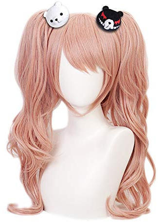 OSIAS Parrucca Cosplay Anime, con Cappuccio Parrucca Gratuito, per Halloween, Festa, Carnevale, Vita Notturna, Concerti, Matrimoni(Enoshima Junko)