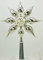 condecoro Christbaumspitze Stern Reflex Silber Verzierung Glas Spitze mundgeblasen