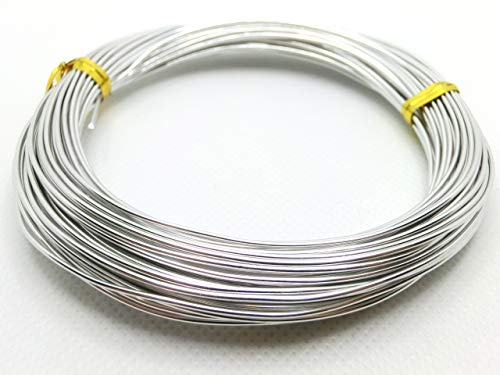 Aluminiumdraht 10m Aluminium Farbe Silber 1mm Basteldraht Modellierdraht basteln Floristik DIY Schmuckdraht (Silber)