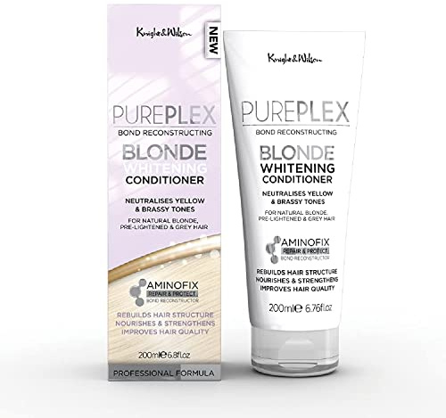 Knight & Wilson PurePlex Blonde Conditioner, for Blonde, Platinum & Grey/Silver Hair, Reduce Brassy Yellow Tones, Toner for Bleached & Highlighted Hair, Cruelty Free, No Parabens or Sulphates, 200ml