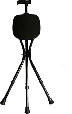 Jumbei Portable Adjustable Folding Walking Walking Stick, Walking Cane, Cane Chair, Quad Cane and Folding Cane with Seat is 36 Inches Tall, FSA HSA Eligible, and Supports up to 440 Pounds