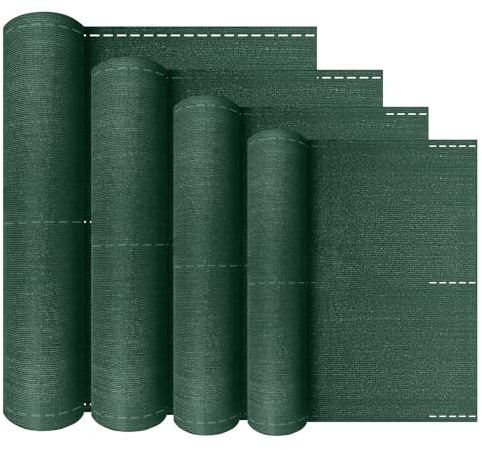 LZQ Schattiergewebe 150 g/m² Zaunblende, Sichtschutz HDPE Gewebe, UV-stabilisiert, wetterfest (Grün, 1,0 x 10 m)