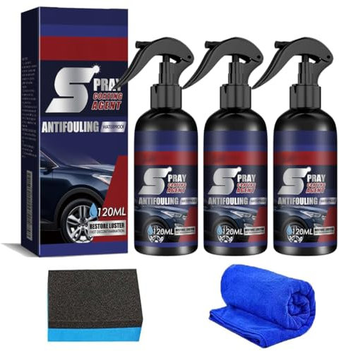 Multifunctional Coating Renewal Agent Spray, 2025 Neu 3 In 1 High Protection Quick Car Coating Spray, Scratches Repairing Polish Spray, Car Polish Quick Coat, C-ar Wax P-olish S-pray for Cars (3 PCS)