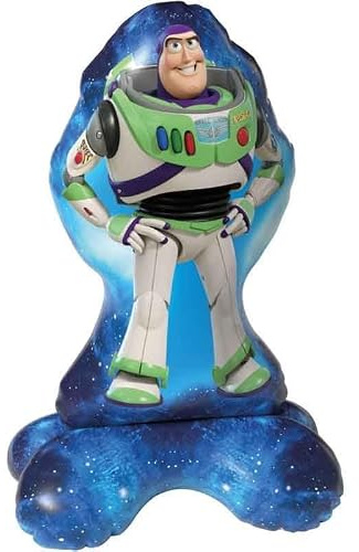 Procos - Globo de aluminio de pie Toy Story Buzz Lightyear, globo para relleno de aire, regalo, decoración