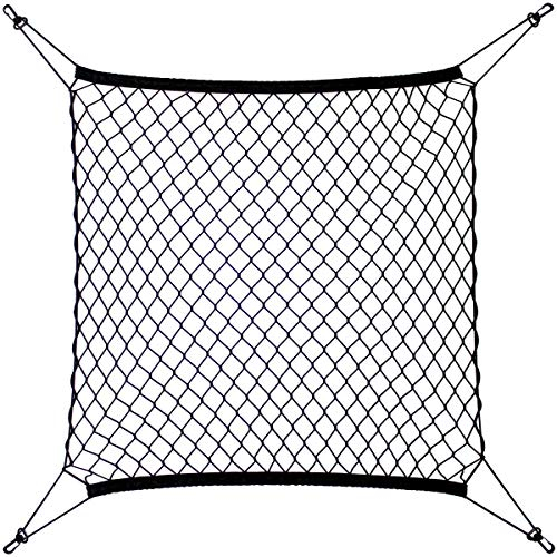 iGadgitz Home U7115 Cargo Net, Car Boot Net, Car Net Storage, Boot Net Organiser - Black