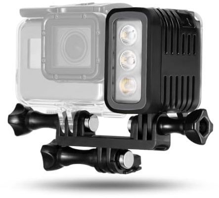 Undervattensvideoljus, 30 m (98 fot) dyklampa, 3 ljusstyrkor, dimbar, vattentät LED-videofyllning, nattlampa för 4/3+/3/2/1/sj4000/sj5000/sj6000/för Yi