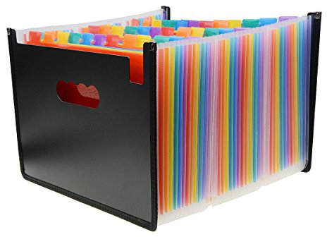 File Organizer, Uotyle File Folders Expanding File Folder A4 Folder Organiser File Boxes with 36 Pockets