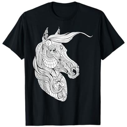 Joli cheval à peindre et à colorier pour les enfants T-Shirt