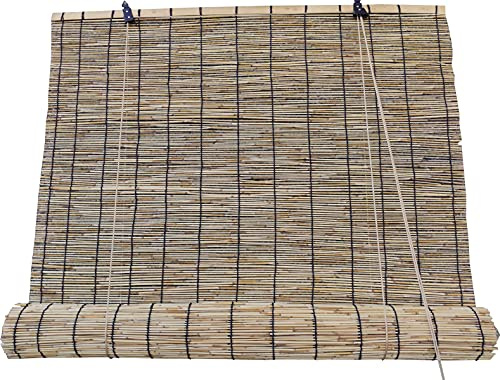 Estores de Bambú Cortina de Madera Natural | Persiana Enrollable para Ventanas (Bambú Beige, 150x200 cm)