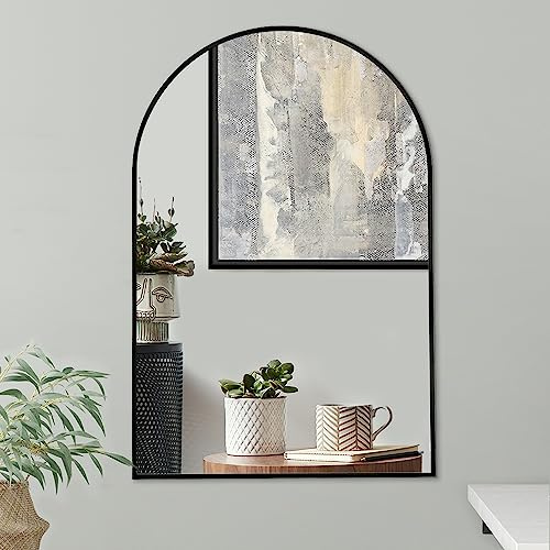 Americanflat 20x30 Arched Mirror - Large Hanging Mirrors with Durable Frame - Modern Mirror for Bathroom, Bedroom, Living Room - Mirrors for Wall Display and Home Decor - Black