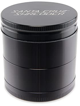 Santa Cruz Shredder Macinino per erbe e spezie, prodotto negli Stati Uniti, misura media (5,6 cm), colore nero