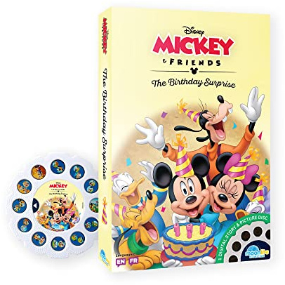 Moonlite Storytime - Disney's Mickey & Friends The Birthday Surprise Storytime Disc - A Magical Read - Projector Sold Separately - Digital Story w/Sound FX - Learning Gifts for Kids Ages 1 Year & Up