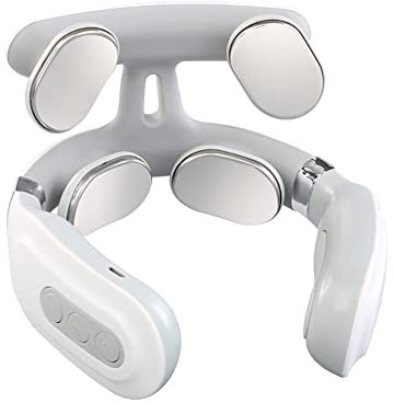 Masseur électrique à impulsions cervicales pour Le Cou, équipement de Massage Portable sans Fil avec 6 Modes de Massage et 9 Niveaux d'intensité, Une clé pour Ouvrir, pour Les têtes de Relaxation, So