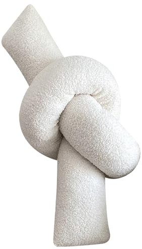 Knotenkissen, weiches weißes Knotenkissen, speziell geformtes Knotenkissen, Kugel, niedliches langes Dekokissen, kreatives Knotenkissen, dekorative Dekokissen für Zuhause, Auto, Büro, Geschenk, Knoten
